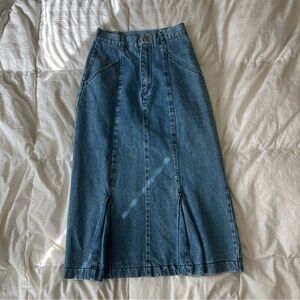 rare 80's vintage denim skirt